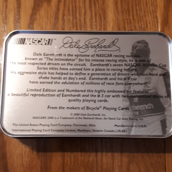 NASCAR The Intimidator Tin Box - Picture 2 of 8